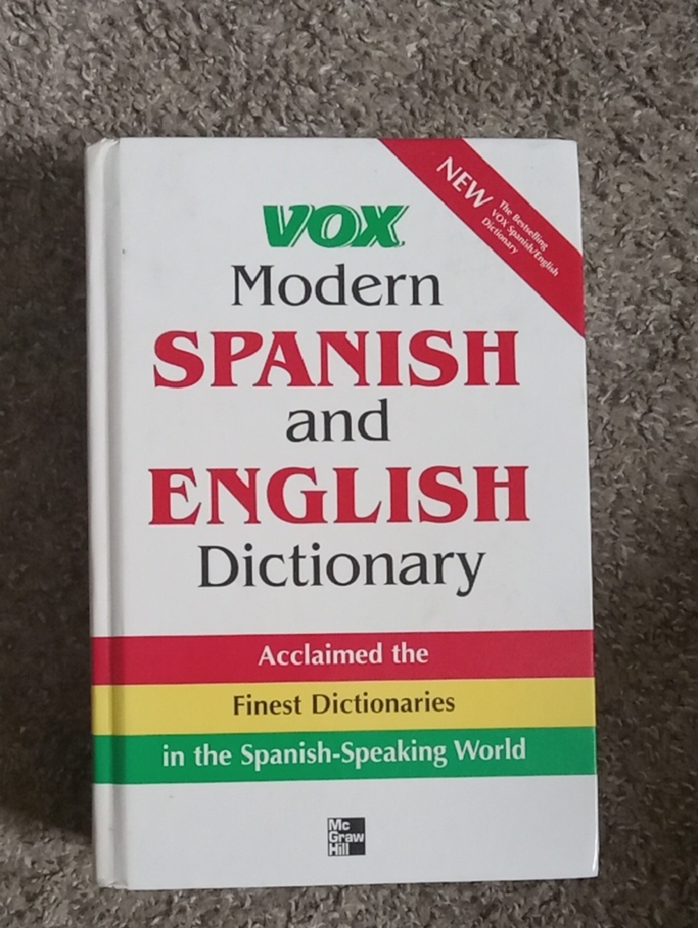 Spanish English Dictionary Hardcover